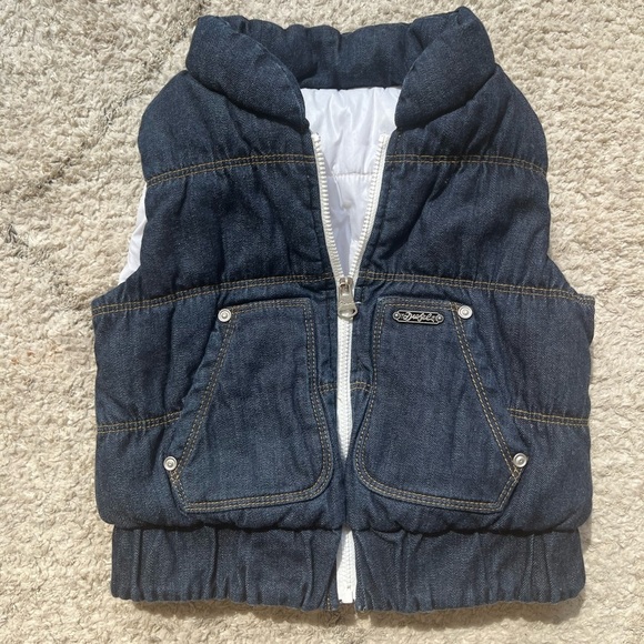 Diesel Kids Denim Puffer Vest - Picture 1 of 7